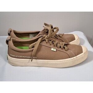 Cariuma OCA Low Burnt Sand Canvas Sneakers Organic Cotton Womens Sz 10 Mens 8.5
